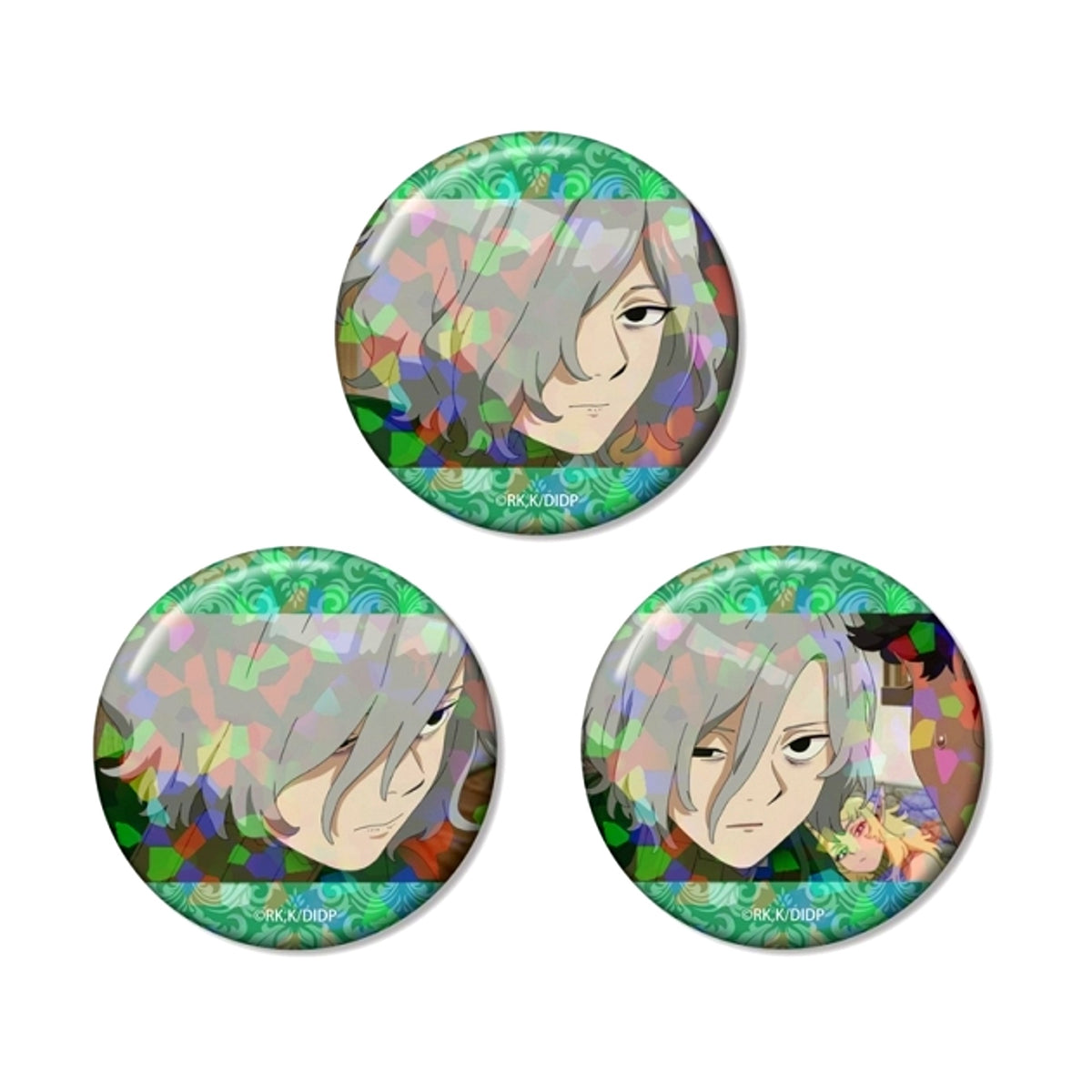 TV Anime Delicious in Dungeon Mithrun Scene Photo Hologram Can Badge Set of 3 (Reissue) [NEW]
