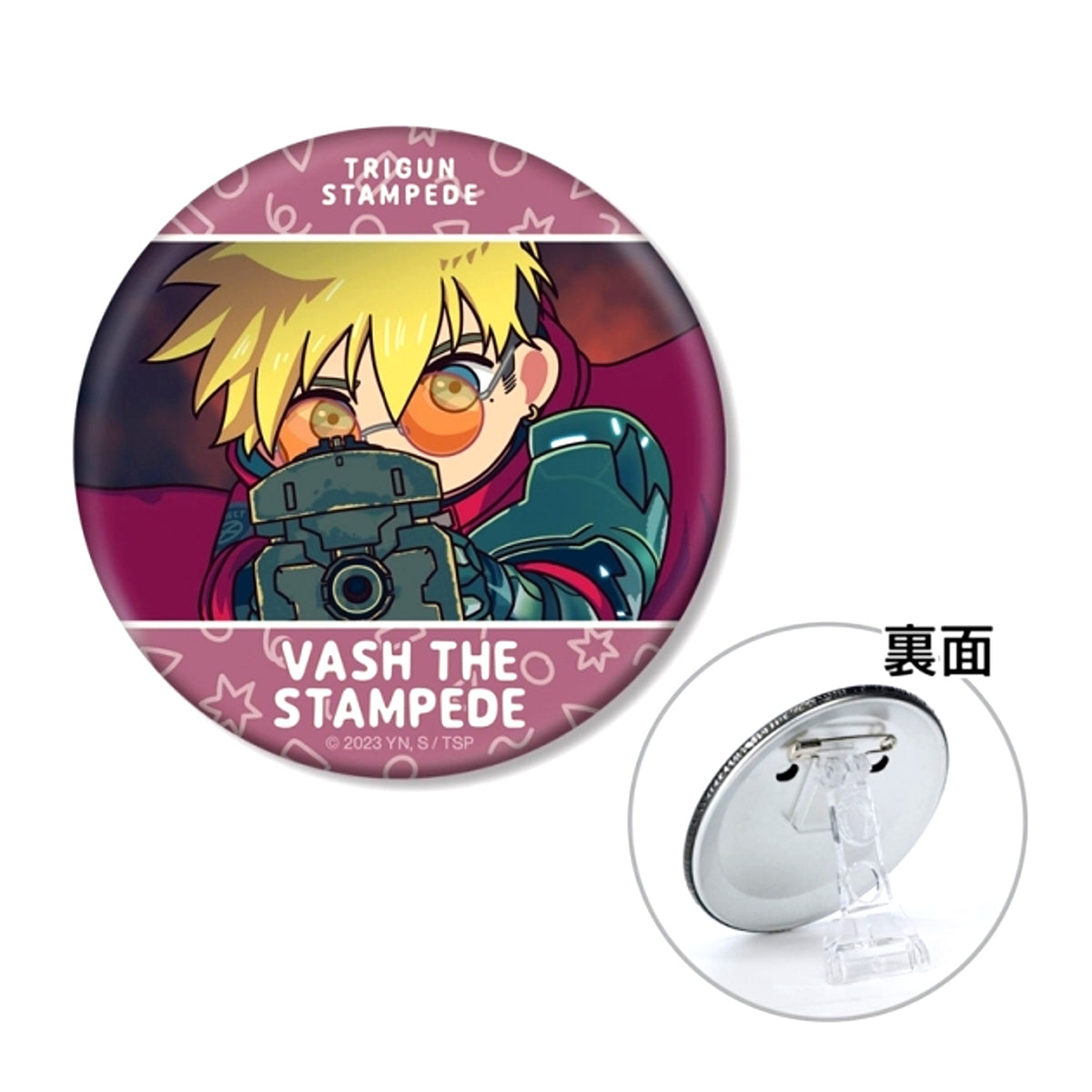 TV Anime TRIGUN STAMPEDE Vash the Stampede Yurukoma 3WAY Can Badge ver.A (Reissue) [NEW]