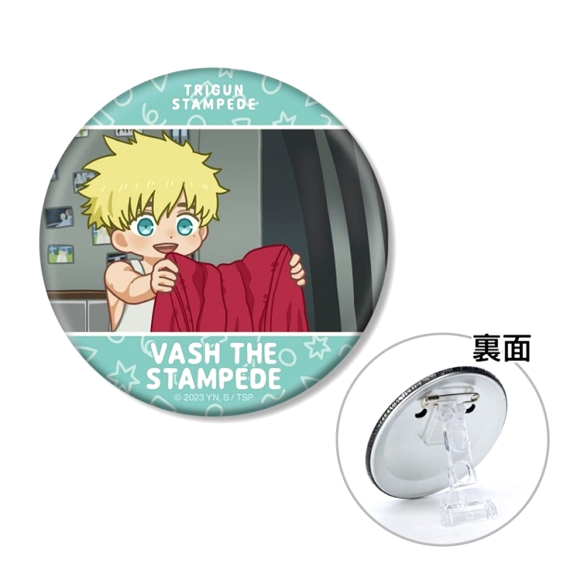 TV Anime TRIGUN STAMPEDE Vash the Stampede Yurukoma 3WAY Can Badge ver.C (Reissue) [NEW]