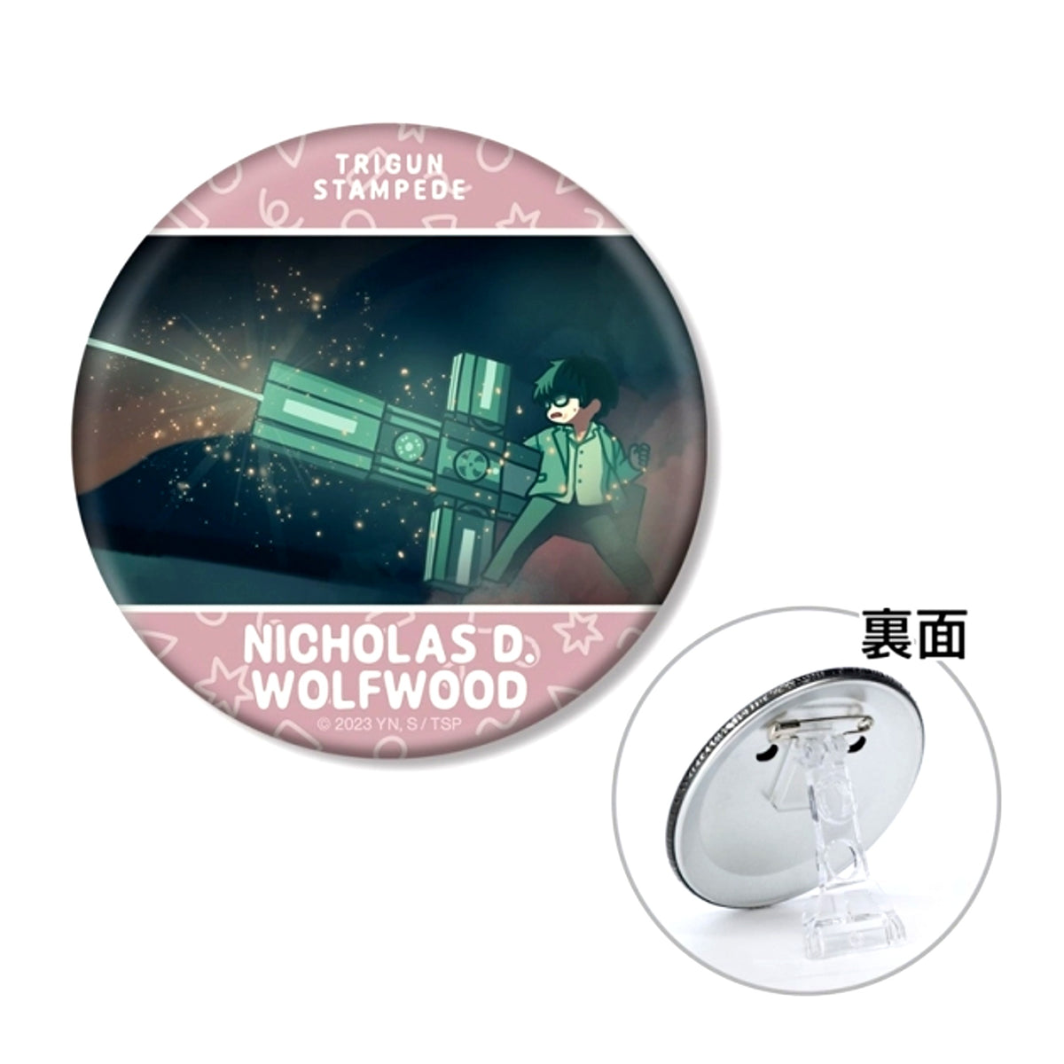 TV Anime TRIGUN STAMPEDE Nicholas D. Wolfwood Yurukoma 3WAY Can Badge ver.B (Reissue) [NEW]