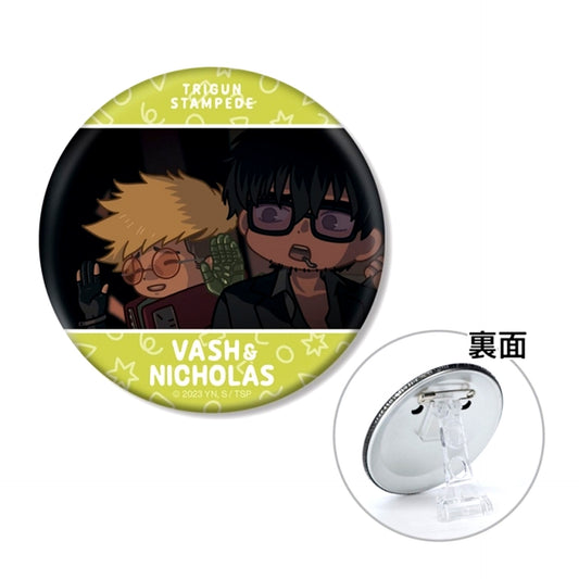 TV Anime TRIGUN STAMPEDE Vash & Niko Lass Yurukoma 3WAY Button ver.B Goods - Badge Resale [NEW]