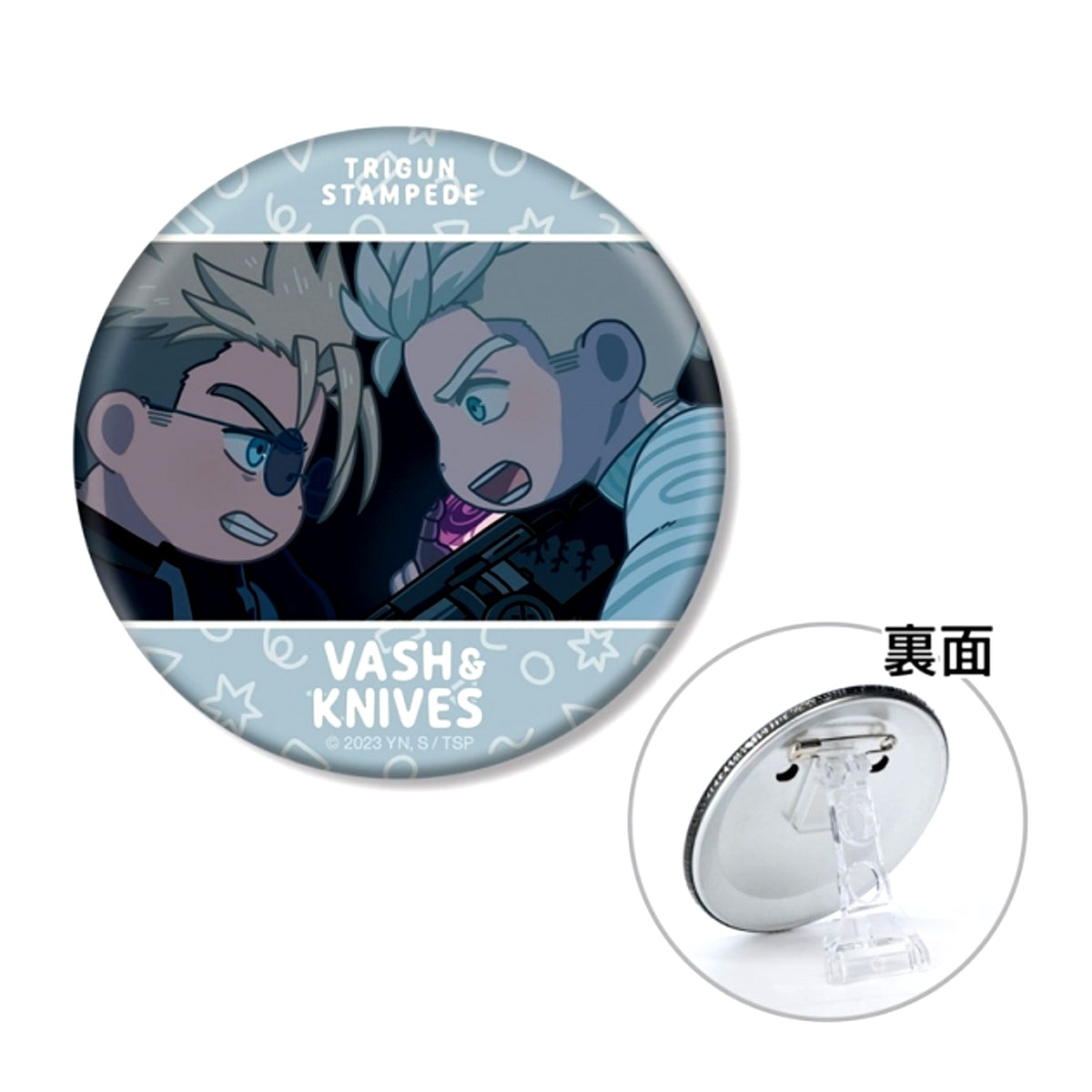 TV Anime TRIGUN STAMPEDE Vash & Knives Yurukoma 3WAY Can Badge (Reissue) [NEW]