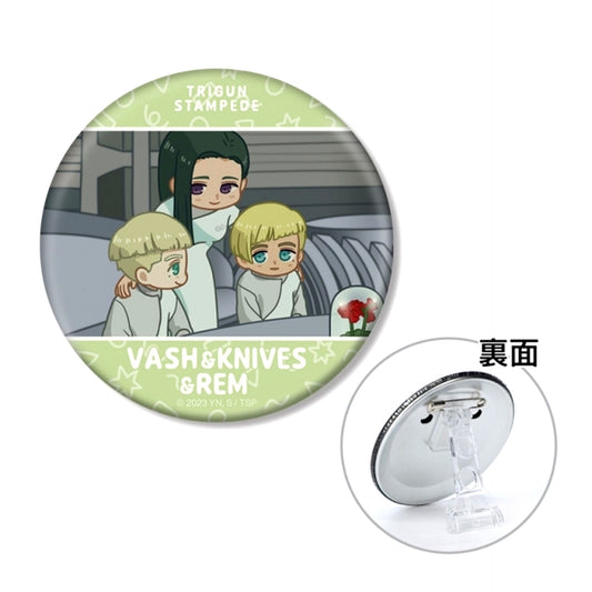 TV Anime TRIGUN STAMPEDE Vash & Knives & Rem Yurukoma 3WAY Can Badge (Reissue) [NEW]