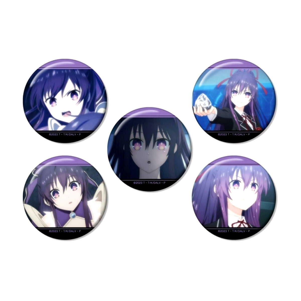 Anime Date A Live V Tohka Yatogami Scene Photo Can Badge Set of 5 (Reissue) [NEW]