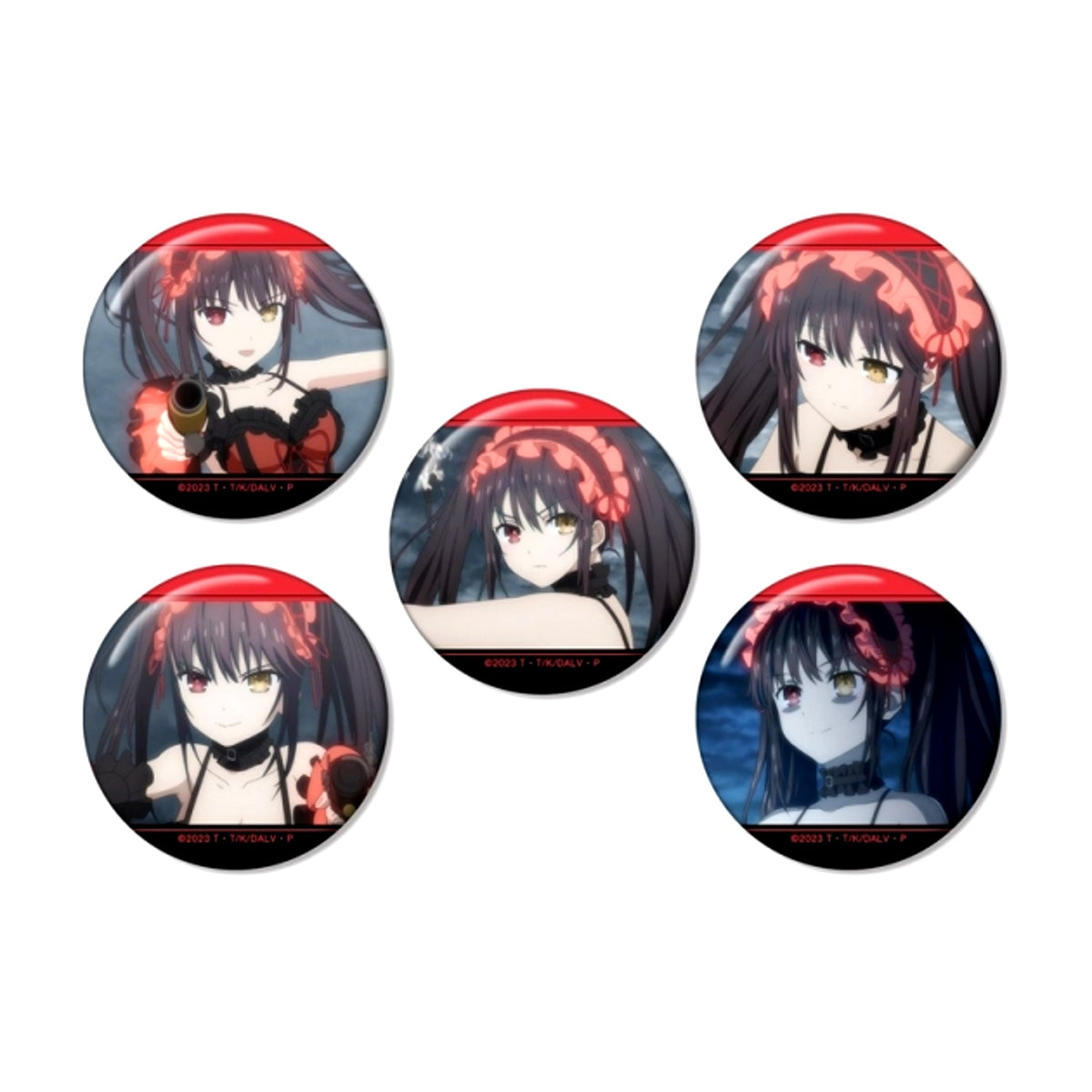 Anime Date A Live V Kurumi Tokisaki Scene Photo Can Badge Set of 5 (Reissue) [NEW]