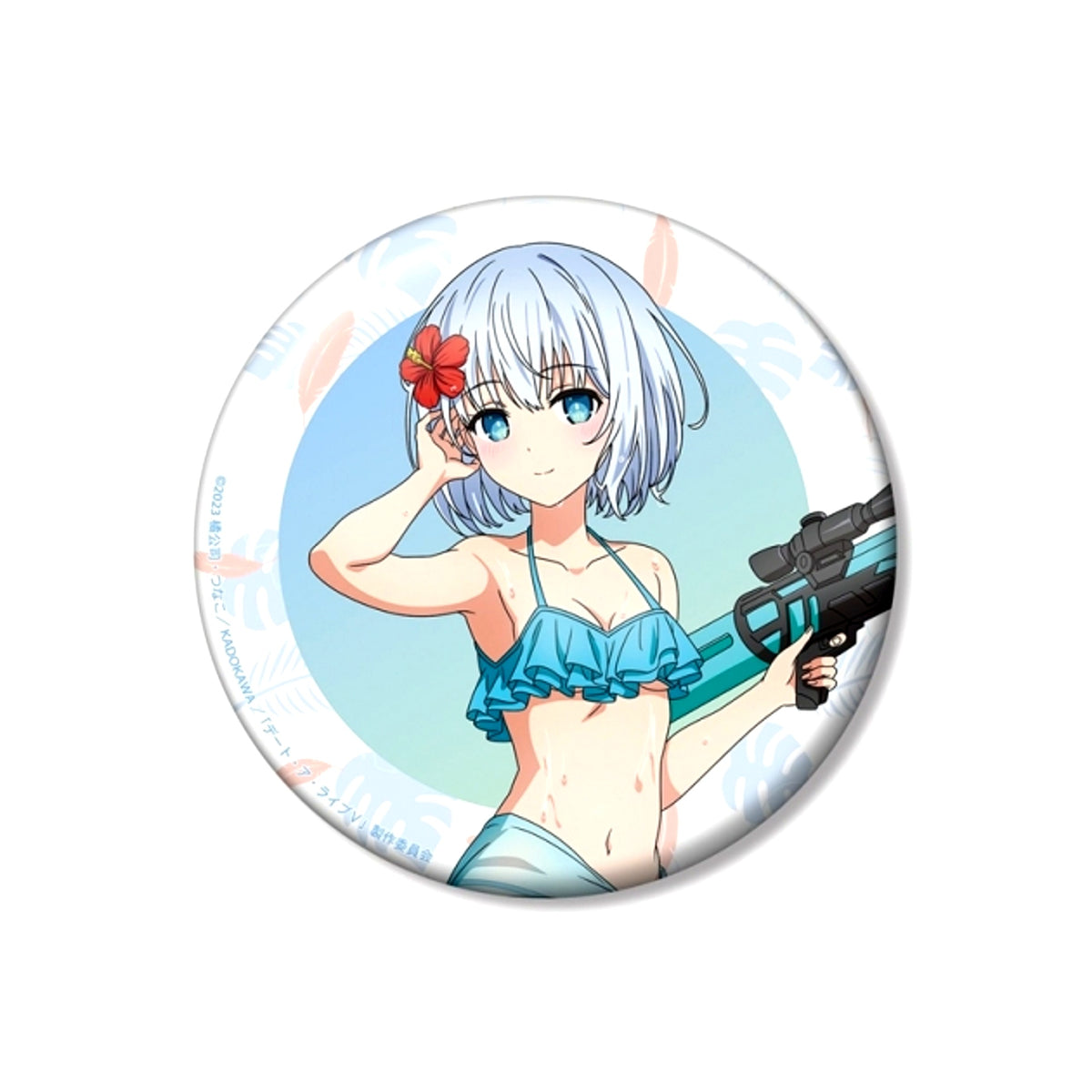 Anime Date A Live V Newly Drawn Origami Tobiichi Date A Vacance ver. 100mm Can Badge (Reissue) [NEW]