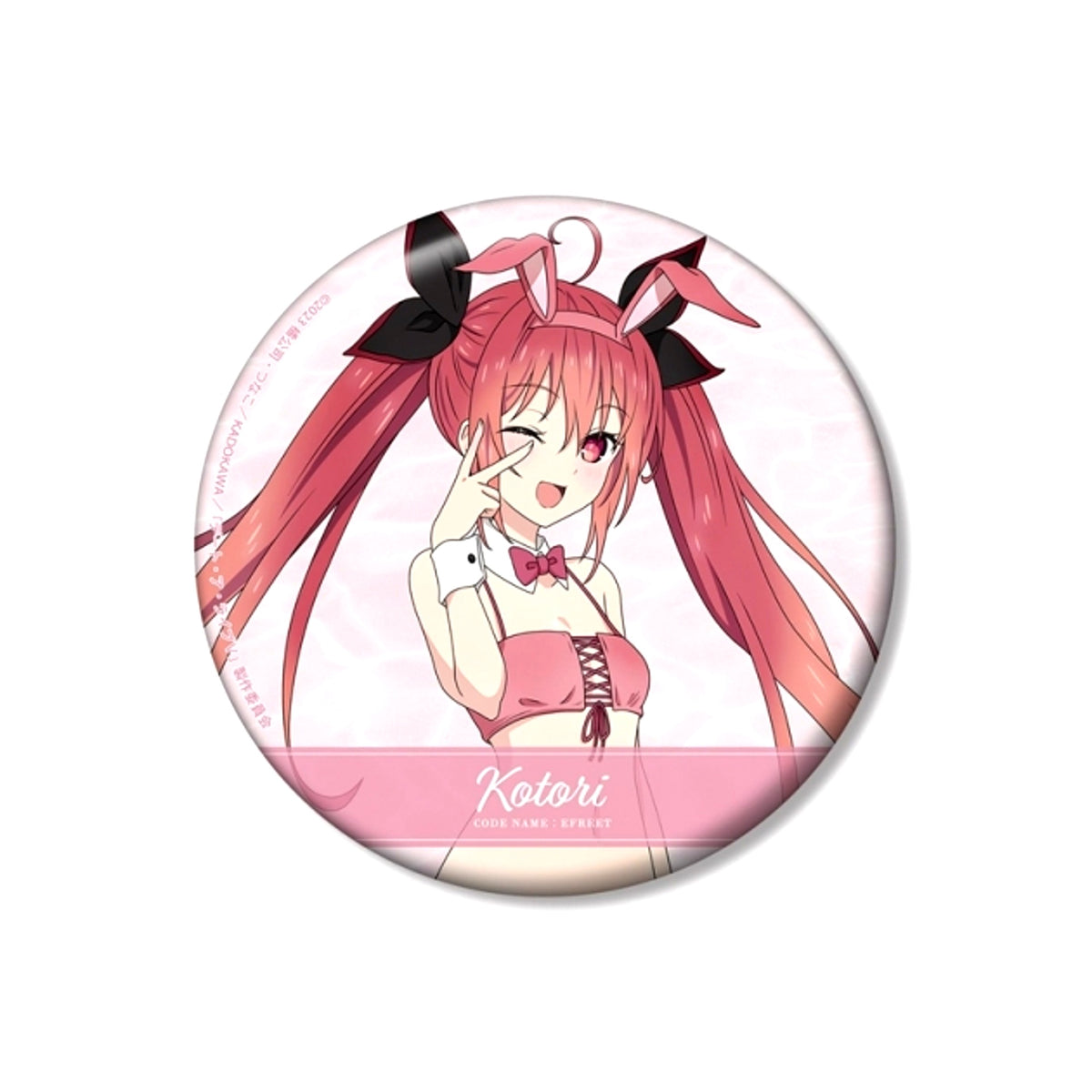 Anime Date A Live V Newly Drawn Kotori Itsuka Swimsuit Bunny ver. 100mm Can Badge (Reissue) [NEW]
