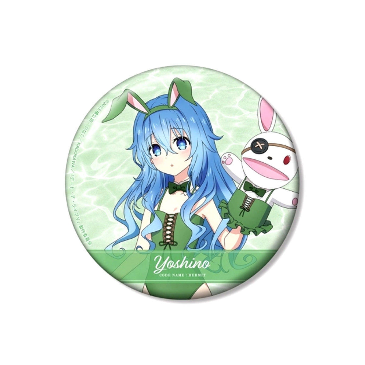 Anime Date A Live V Newly Drawn Yoshino Swimsuit Bunny ver. 100mm Can Badge (Reissue) [NEW]