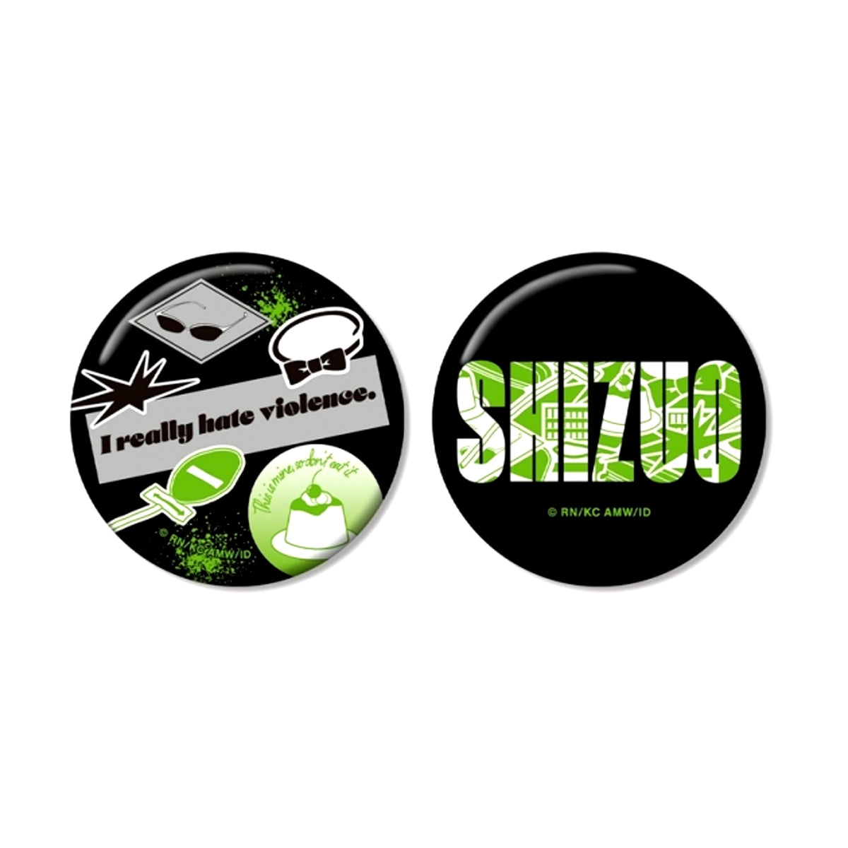 TV Anime Durarara!! x2 Shizuo Heiwajima ar-Unity Motif Pattern Set of 2 Buttons Goods - Badge Resale [NEW]