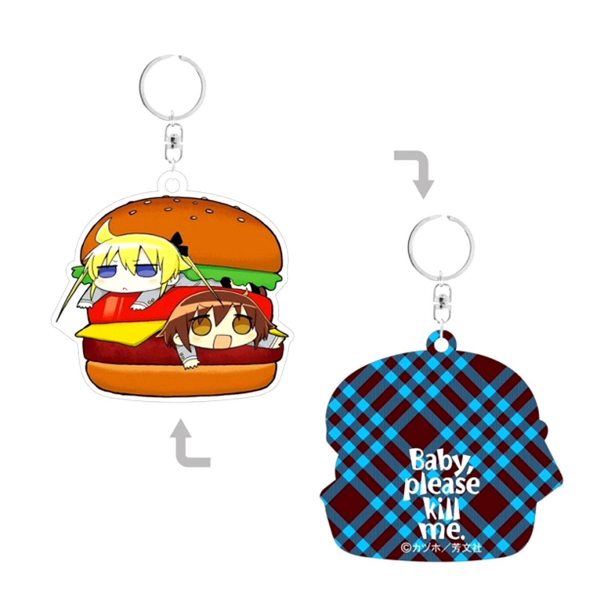 Kill Me Baby Yasuna & Sonya Double-Sided Laminated Acrylic Keychain ver.B (Reissue) [NEW]