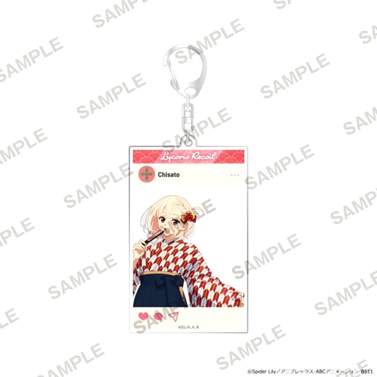 TV Anime Lycoris Recoil SNS Style Acrylic Keychain Japanese Modern Ver. Chisato Nishikigi (Newly Drawn) [NEW]