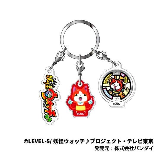 Yo-kai Watch Triple Acrylic Keychain 01 Jibanyan [NEW]