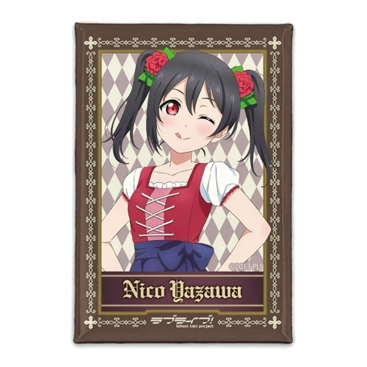 Love Live! Newly Drawn Nico Yazawa Square Can Badge Dirndl Ver. [NEW]