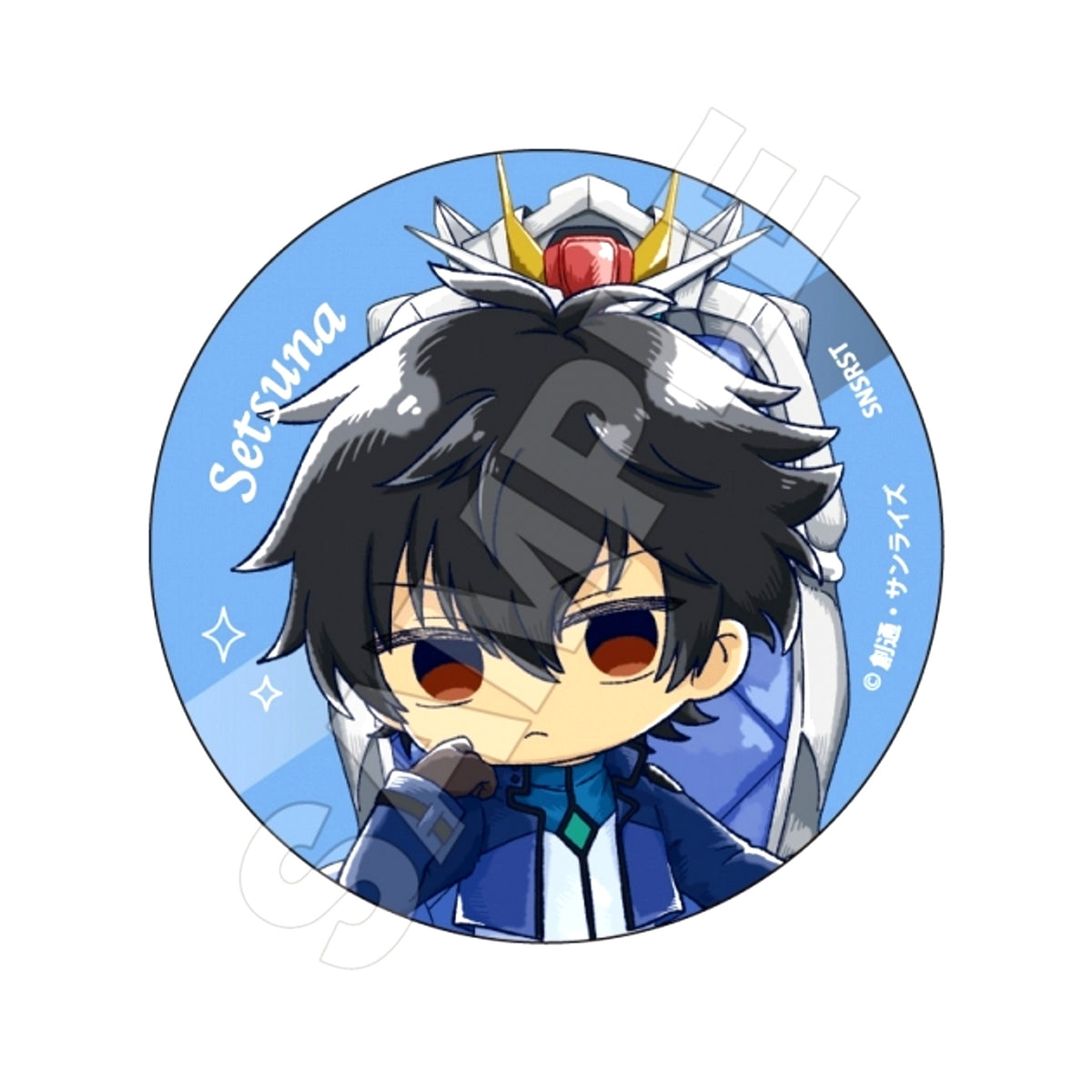 Mobile Suit Gundam 00 Sketchu! Throne Can Badge Setsuna F. Seiei (Reissue) [NEW]