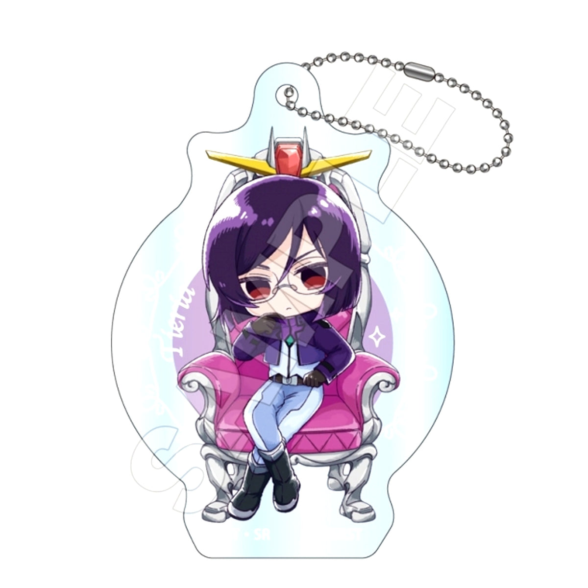 Mobile Suit Gundam 00 Sketchu! Throne Acrylic Keychain Tieria Erde (Reissue) [NEW]