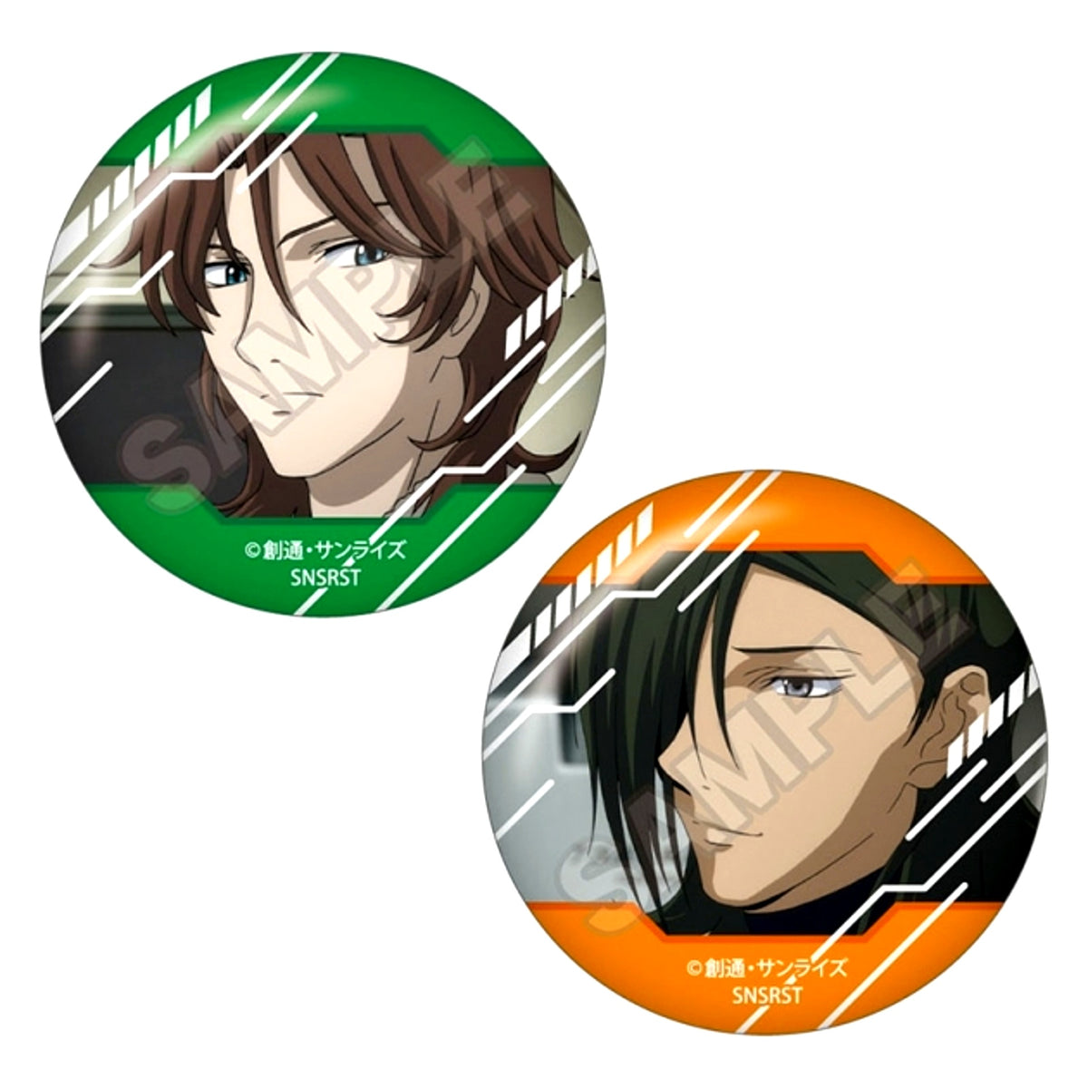 Mobile Suit Gundam 00 Scene Photo Pair Can Badge Lockon & Allelujah (Reissue) [NEW]