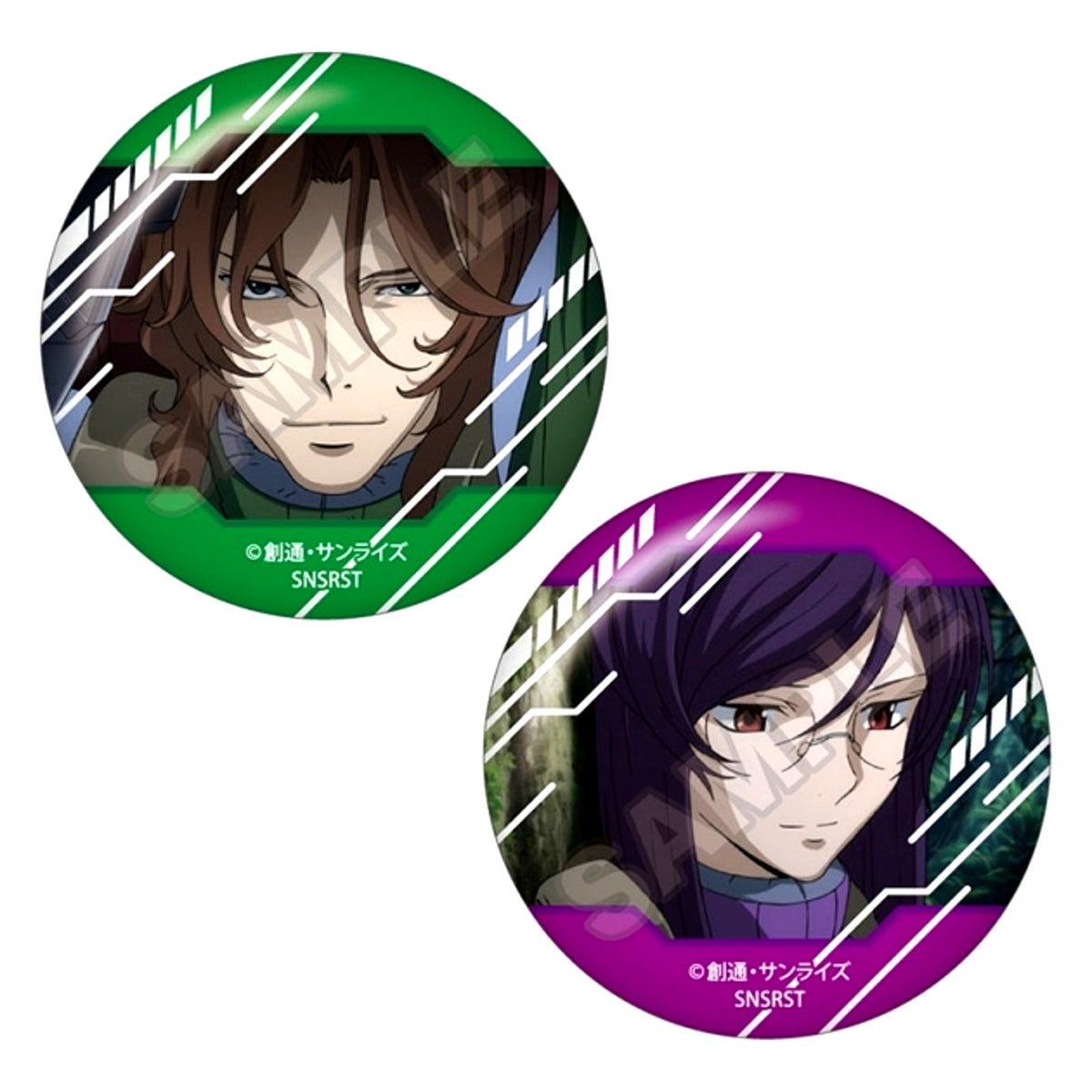 Mobile Suit Gundam 00 Scene Photo Pair Can Badge Lockon & Tieria (Reissue) [NEW]