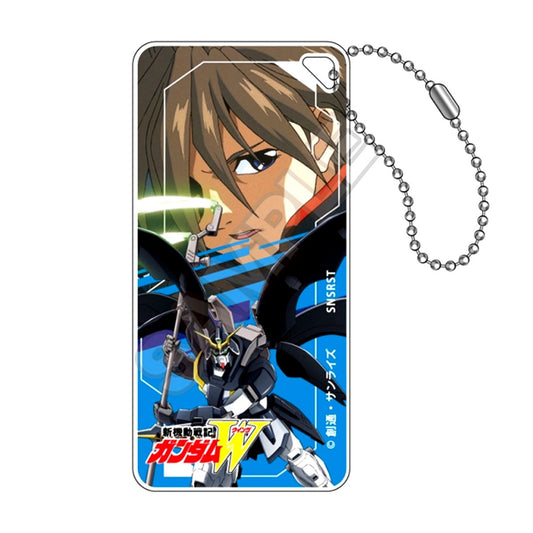 Mobile Suit Gundam Wing Scene Photo Domiterior Keychain Jr. Duo & Gundam Deathscythe Hell (Reissue) [NEW]