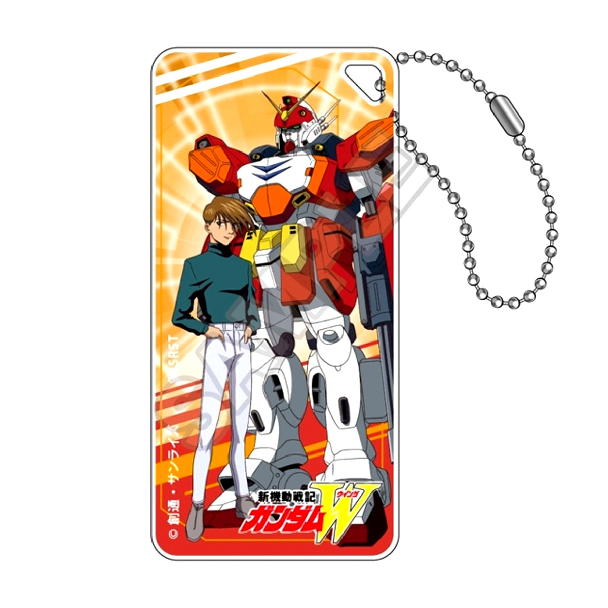 Mobile Suit Gundam Wing Scene Photo Domiterior Keychain Jr. Trowa & Gundam Heavyarms (Reissue) [NEW]