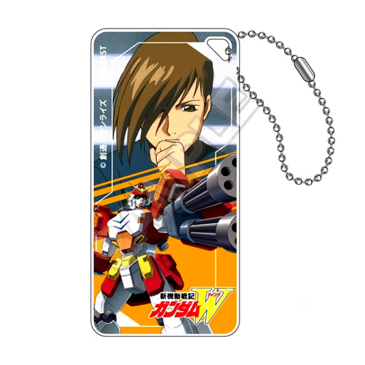 Mobile Suit Gundam Wing Scene Photo Domiterior Keychain Jr. Trowa & Gundam Heavyarms Custom (Reissue) [NEW]