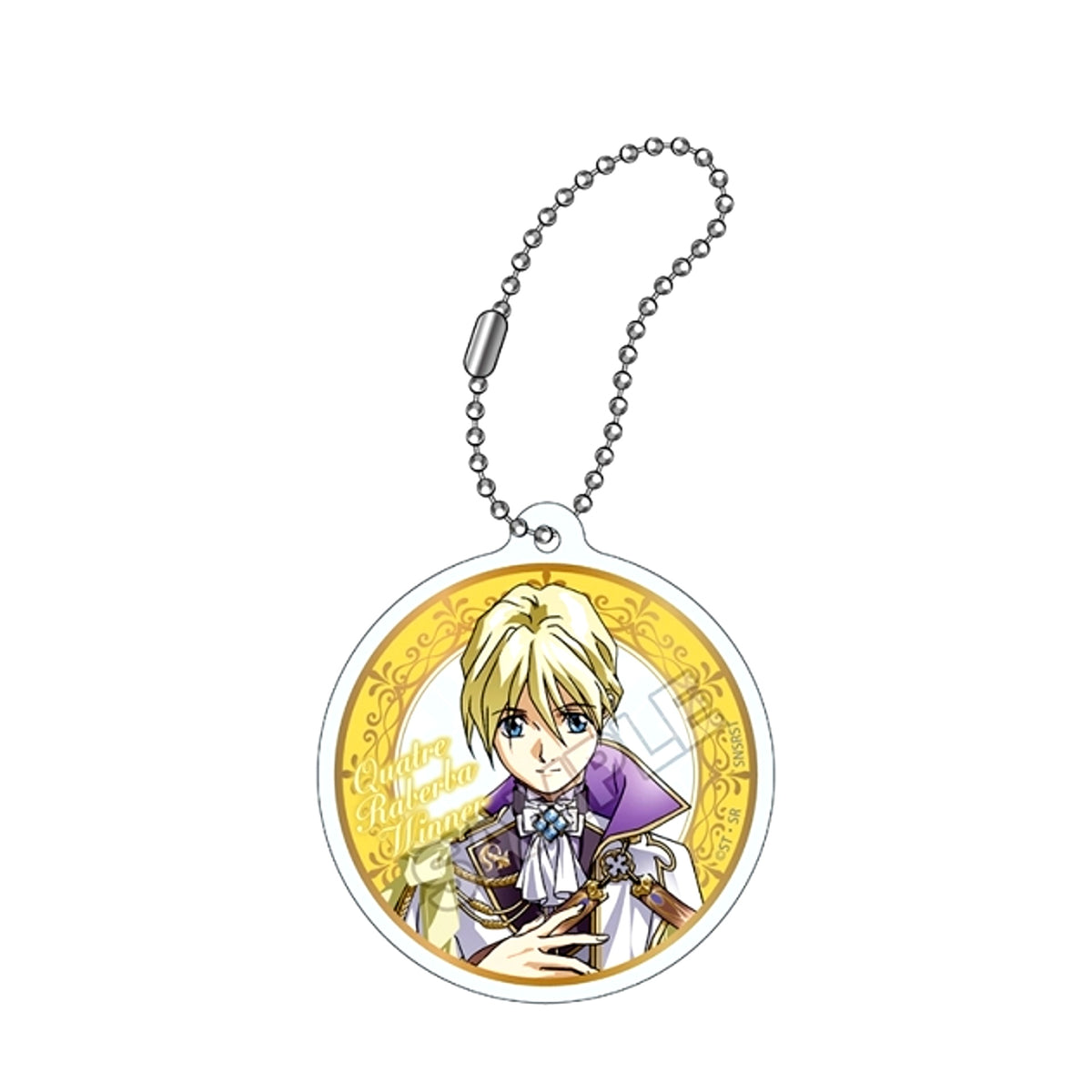 Mobile Suit Gundam Wing Knight Style Acrylic Keychain Quatre Raberba Winner (Reissue) [NEW]
