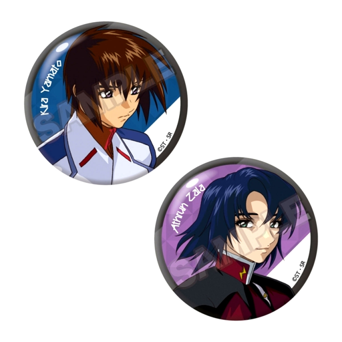 Mobile Suit Gundam SEED Destiny Pair Button Qiluo Zhou Yamato & Athrun Zara Goods - Badge Resale [NEW]