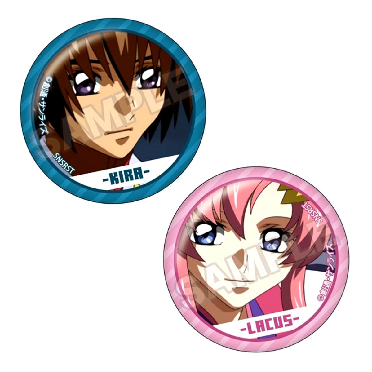 Mobile Suit Gundam SEED Destiny Scene Pair Button Kira Yamato & Lacus Clyne Goods - Badge Resale [NEW]