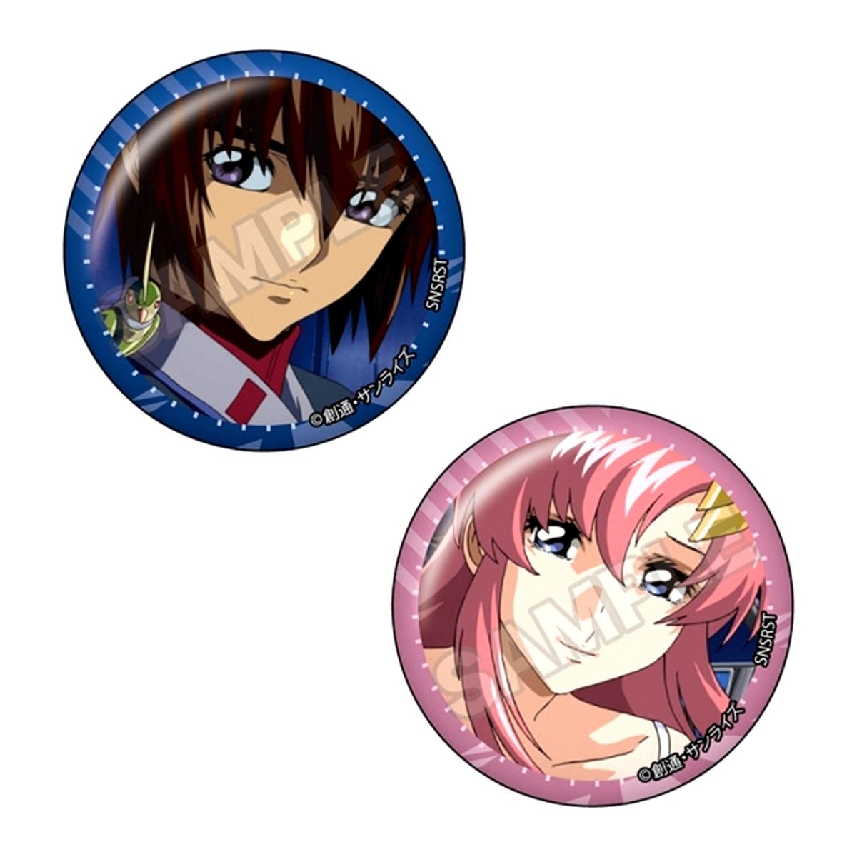 Mobile Suit Gundam SEED Destiny vol.3 Pair Button Kira Yamato & Lacus Clyne A Goods - Badge Resale [NEW]