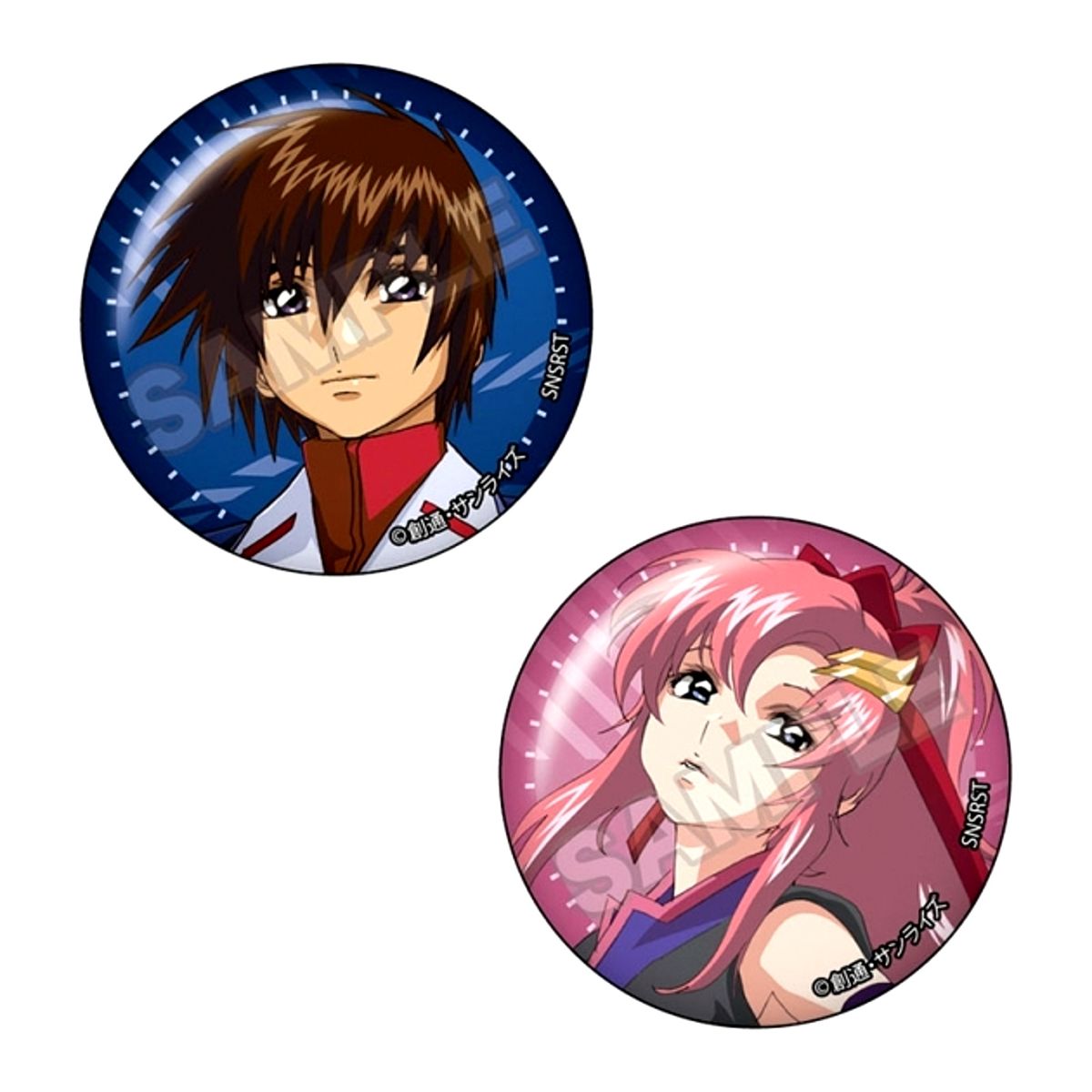 Mobile Suit Gundam SEED Destiny vol.3 Pair Button Kira Yamato & Lacus Clyne B Goods - Badge Resale [NEW]