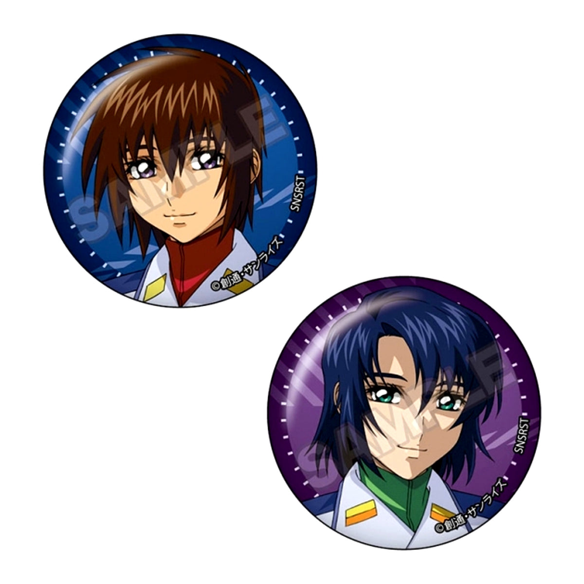 Mobile Suit Gundam SEED Destiny vol.3 Pair Button Qiluo Zhou Yamato & Athrun Zara B Goods - Badge Resale [NEW]
