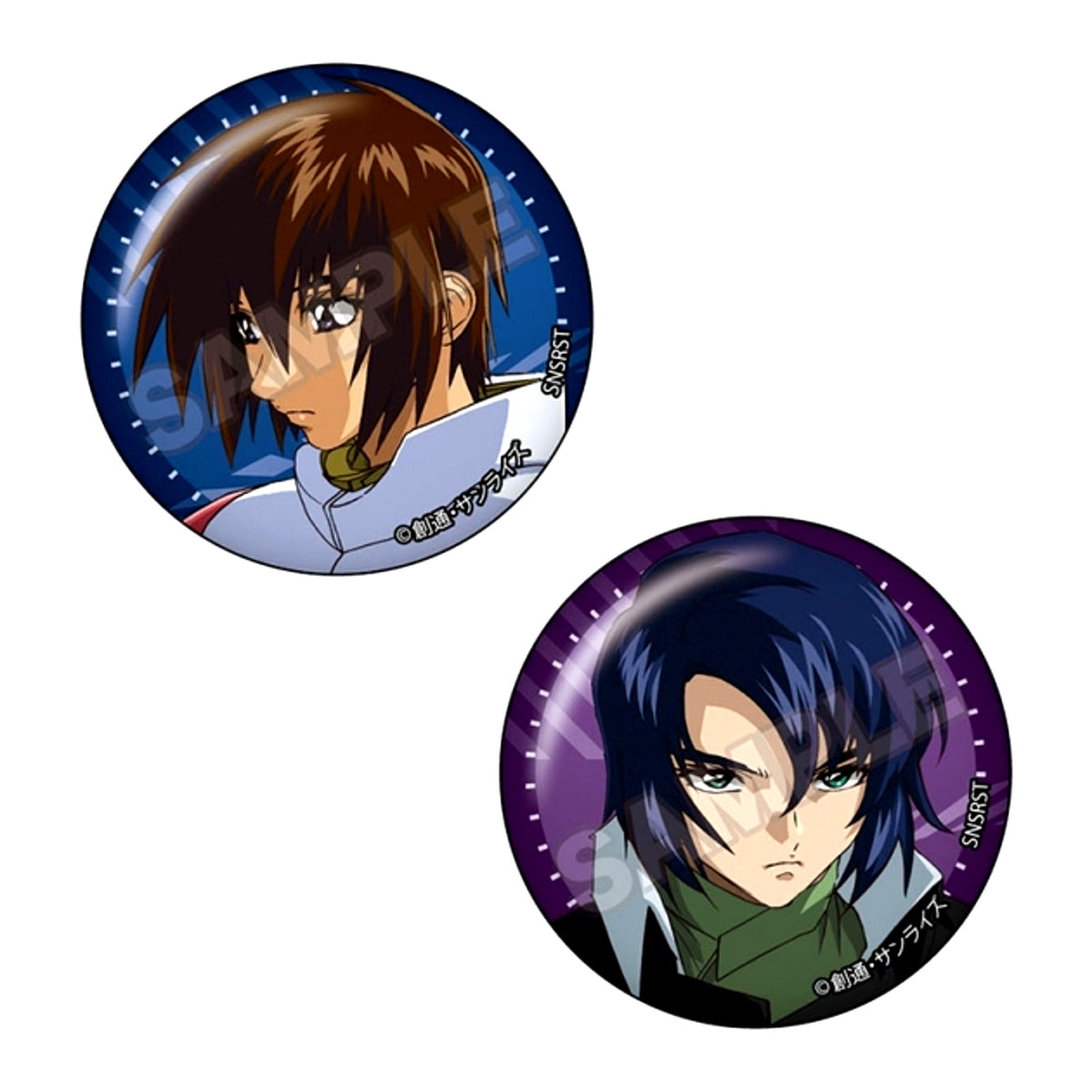 Mobile Suit Gundam SEED Destiny vol.3 Pair Button Qiluo Zhou Yamato & Athrun Zara C Goods - Badge Resale [NEW]