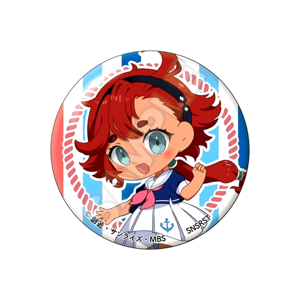 Mobile Suit Gundam: The Witch from Mercury Mochikko Marine Fashion Can Badge Suletta Mercury (Reissue) [NEW]