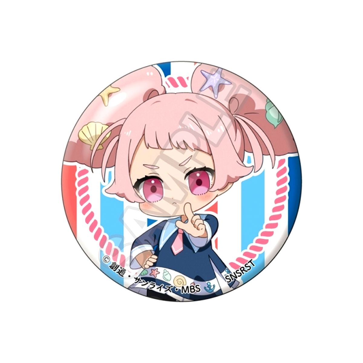 Mobile Suit Gundam: The Witch from Mercury Mochikko Marine Fashion Button Chuatury Pan Lunchi Goods - Badge Resale [NEW]