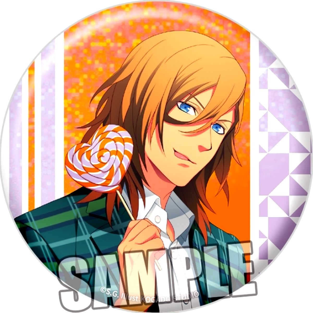 Uta no Prince-sama BIG Hologram Button Love Pop Candy Ver. Ren Jinguji Goods - Badge [NEW]