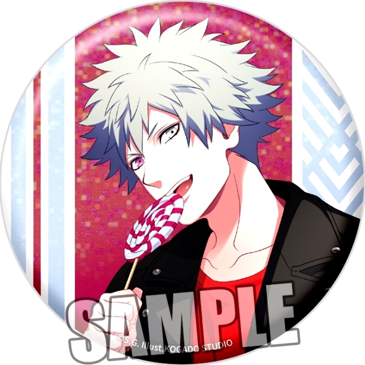 Uta no Prince-sama BIG Hologram Button Love Pop Candy Ver. Ranmaru Kurosaki Goods - Badge [NEW]