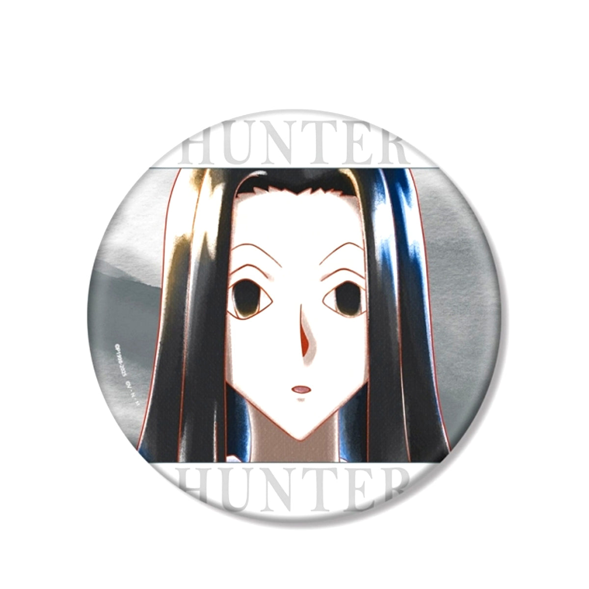HUNTERxHUNTER Illumi Ani-Art aqua label Part 2 B IG Button Goods - Badge Resale [NEW]