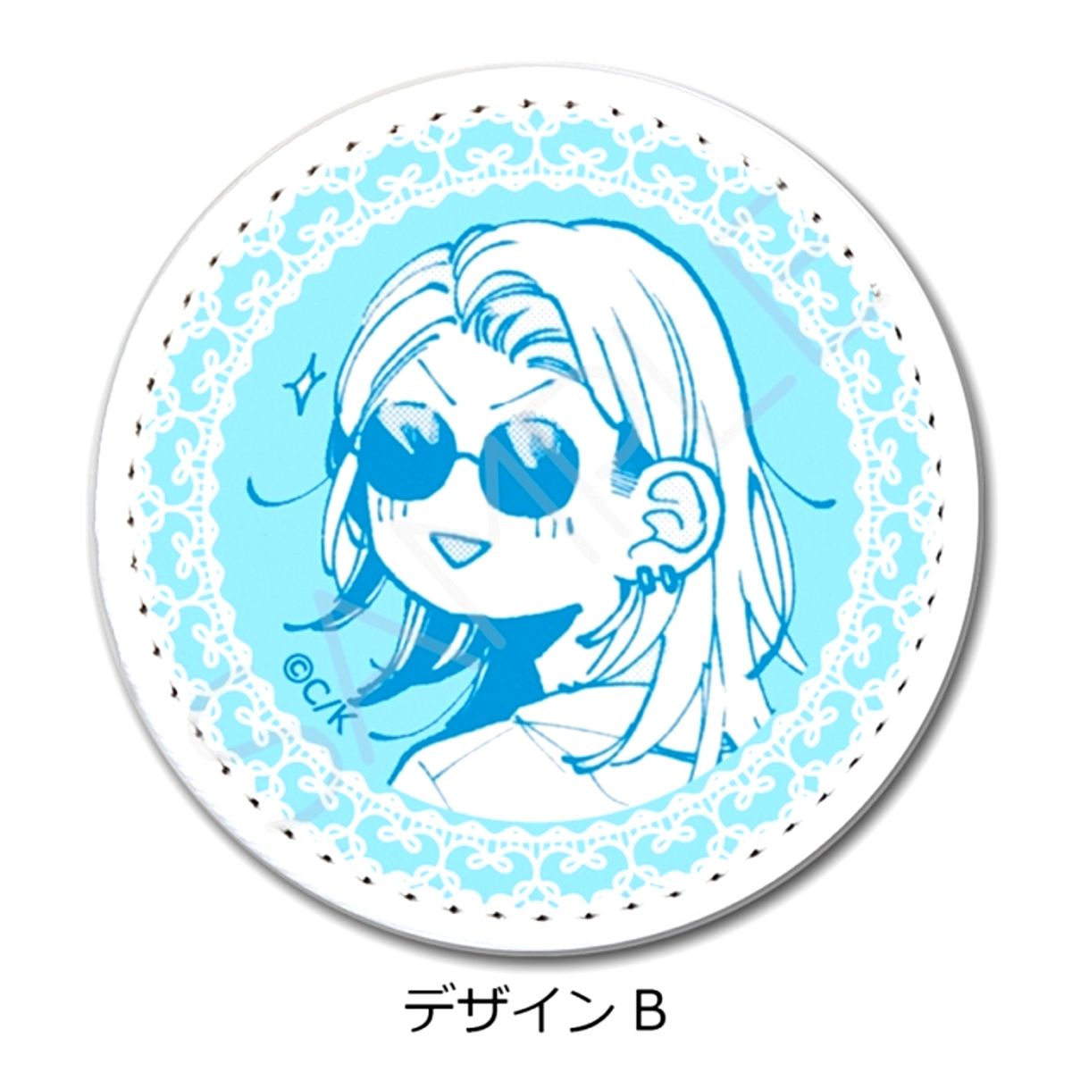 Koiseyo Mayakashi Tenshi-domo Leather Badge (Circular) Design B Goods - Badge Resale [NEW]