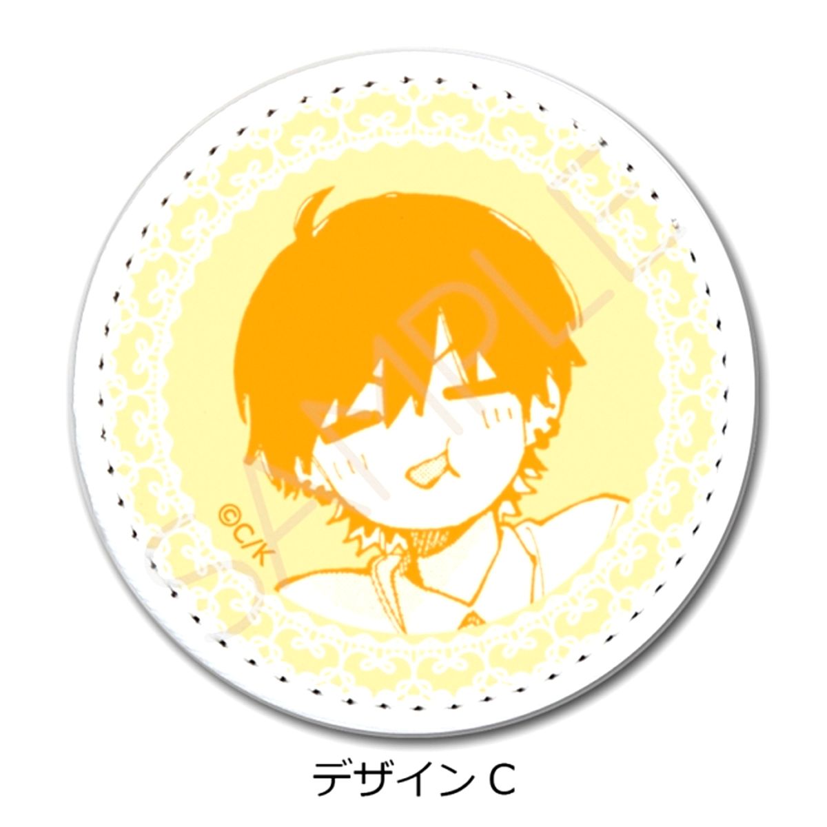 Koiseyo Mayakashi Tenshi-domo Leather Badge (Circular) Design C Goods - Badge Resale [NEW]