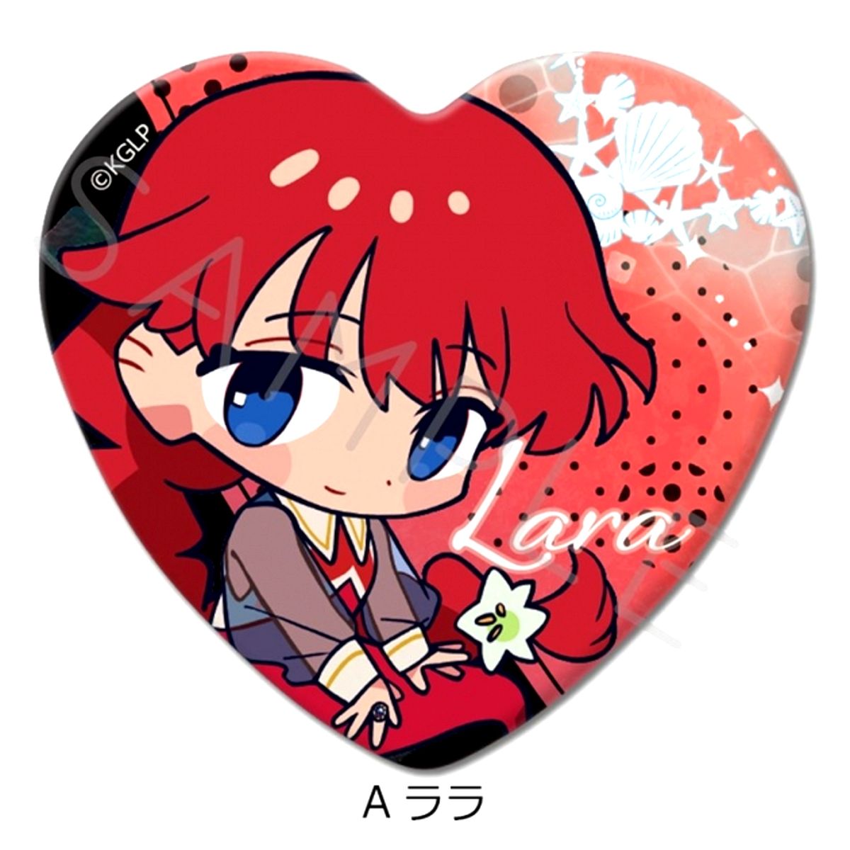 TV Anime Goodbye, Lara Heart Shaped Button A(Lara) Goods - Badge [NEW]