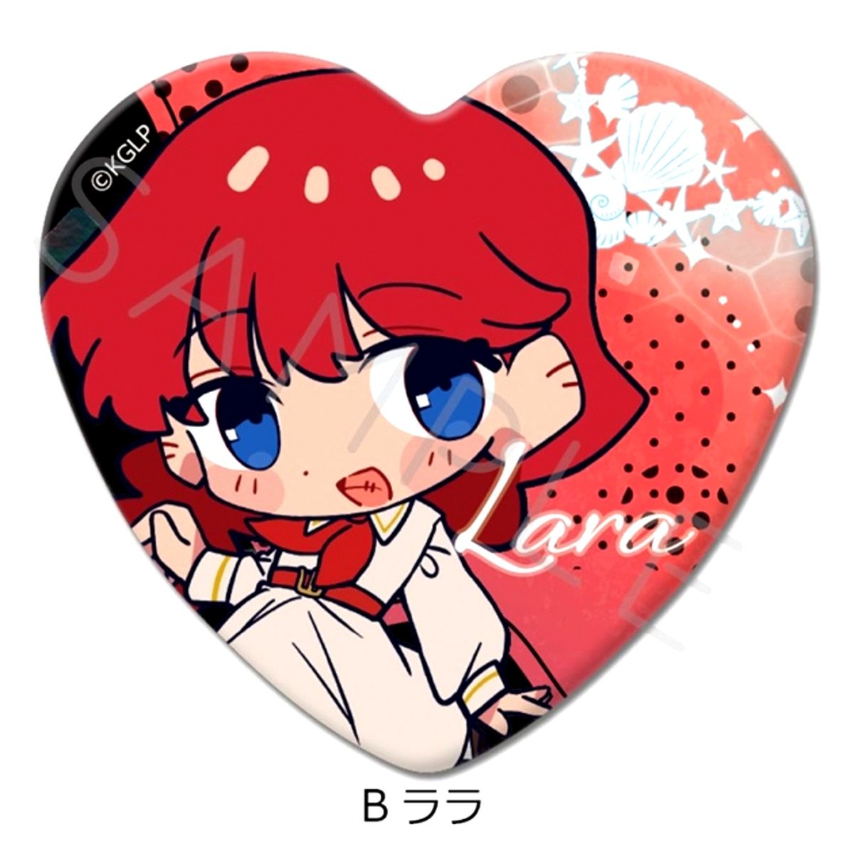 TV Anime Goodbye, Lara Heart Shaped Button B(Lara) Goods - Badge [NEW]