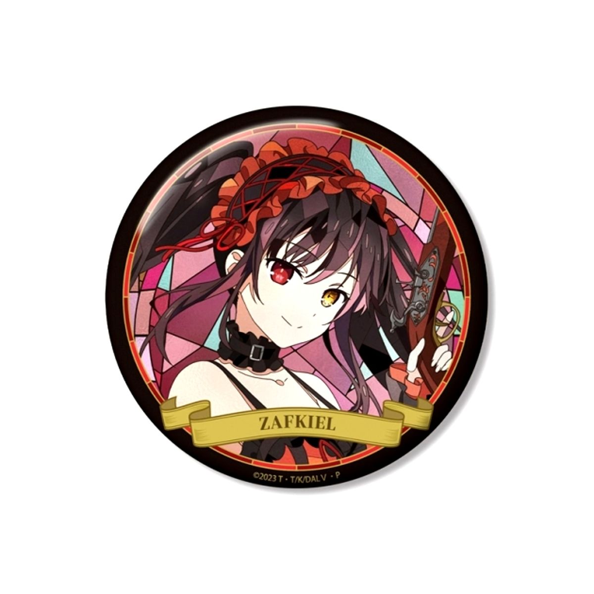 Anime Date A Live V Kurumi Tokisaki Aure Glass 100mm Button Goods - Badge [NEW]