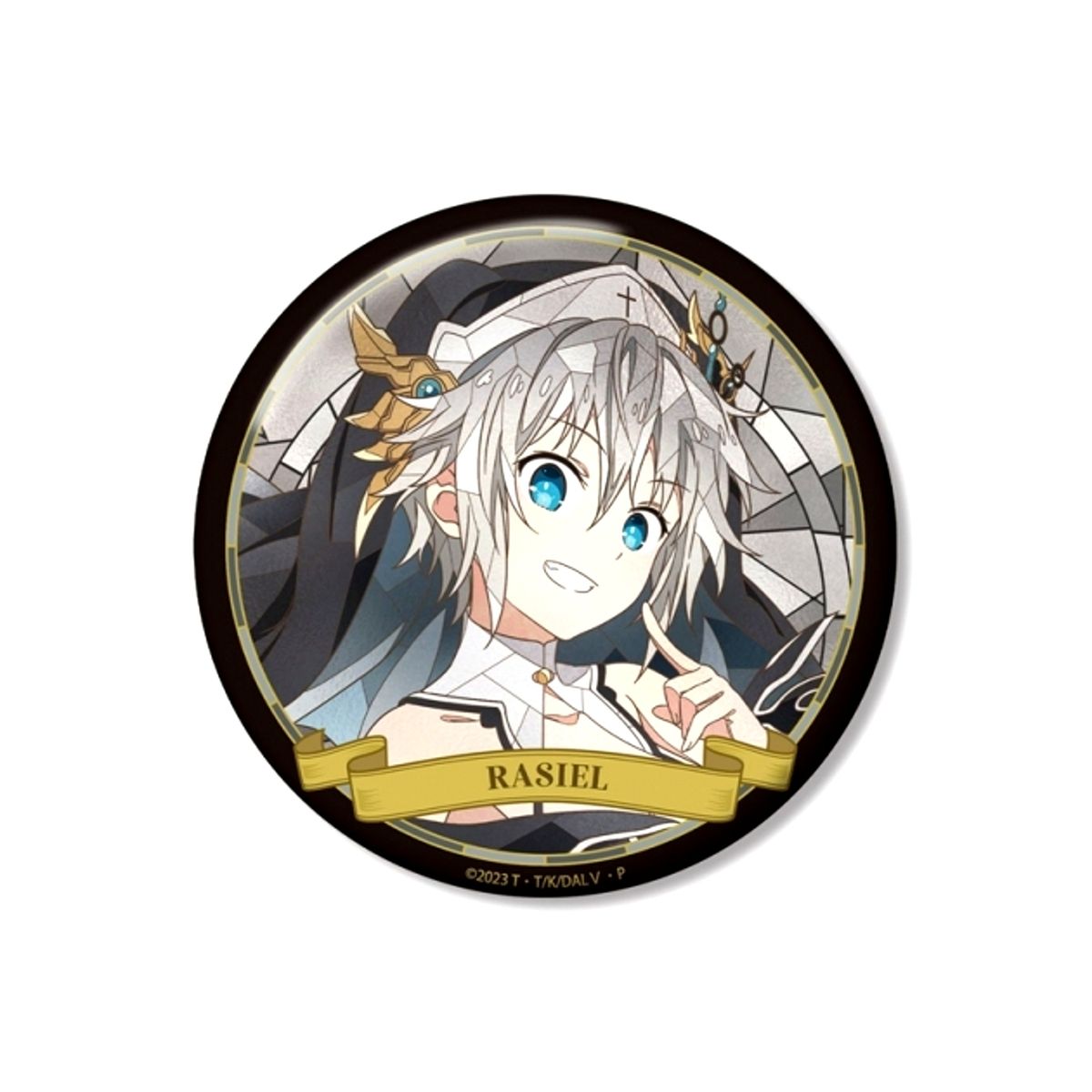 Anime Date A Live V Nia Honjo Aure Glass 100mm Button Goods - Badge [NEW]
