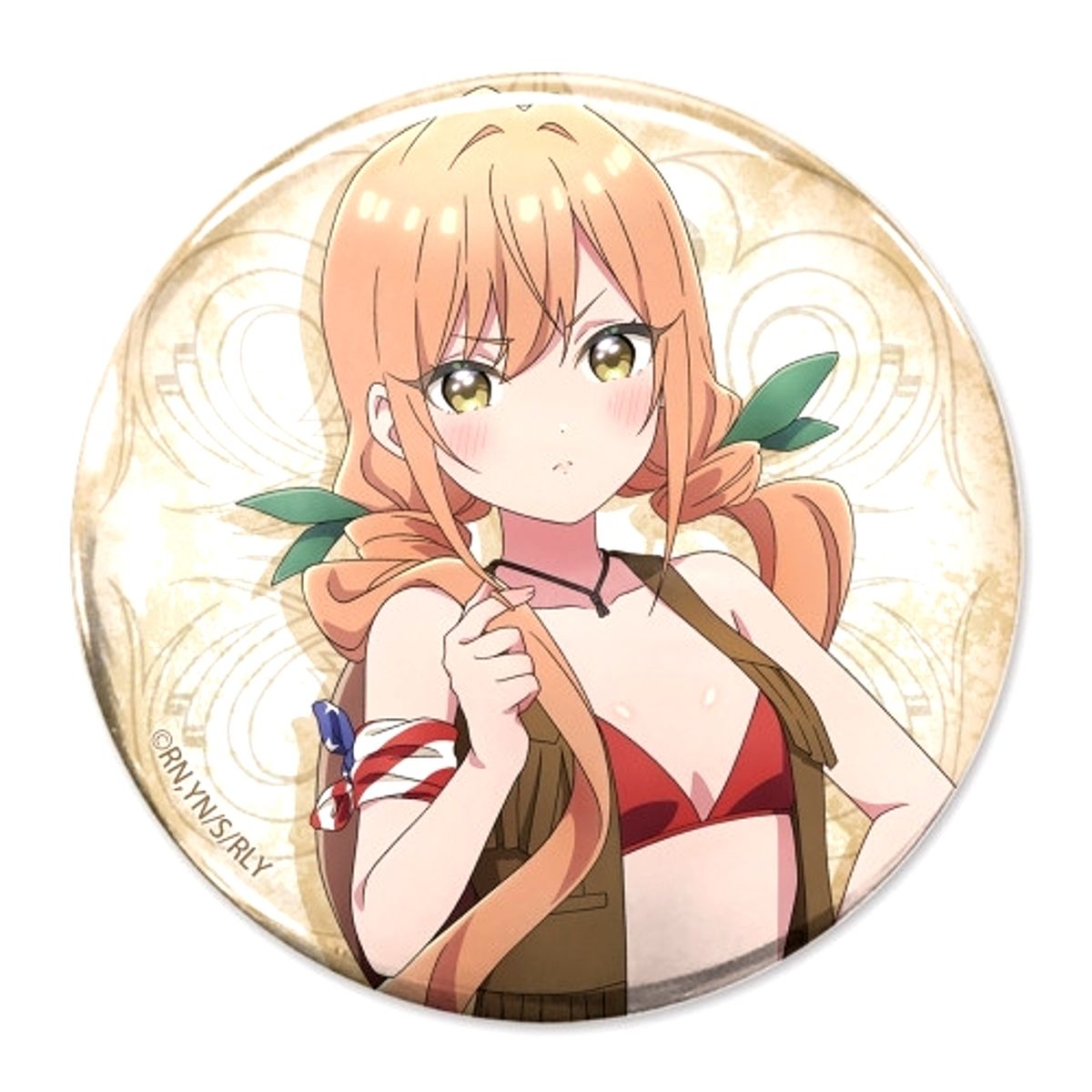 The 100 Girlfriends Who Really, Really, Really, Really, Really Love You Newly Drawn Karane Inda 65mm Button Cowgirl Ver. Goods - Badge [NEW]