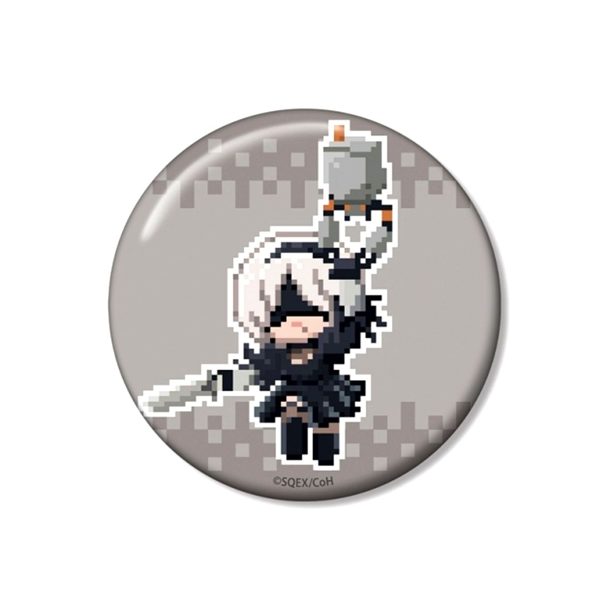 Anime NieR:Automata Ver1.1a 2B DOT DOT 100mm Button ver.B Goods - Badge [NEW]