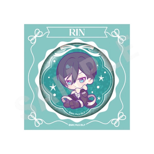 TV Anime Blue Lock Mini Character Ribbon Series Glitter Button (Rin Itoshi) Goods - Badge [NEW]