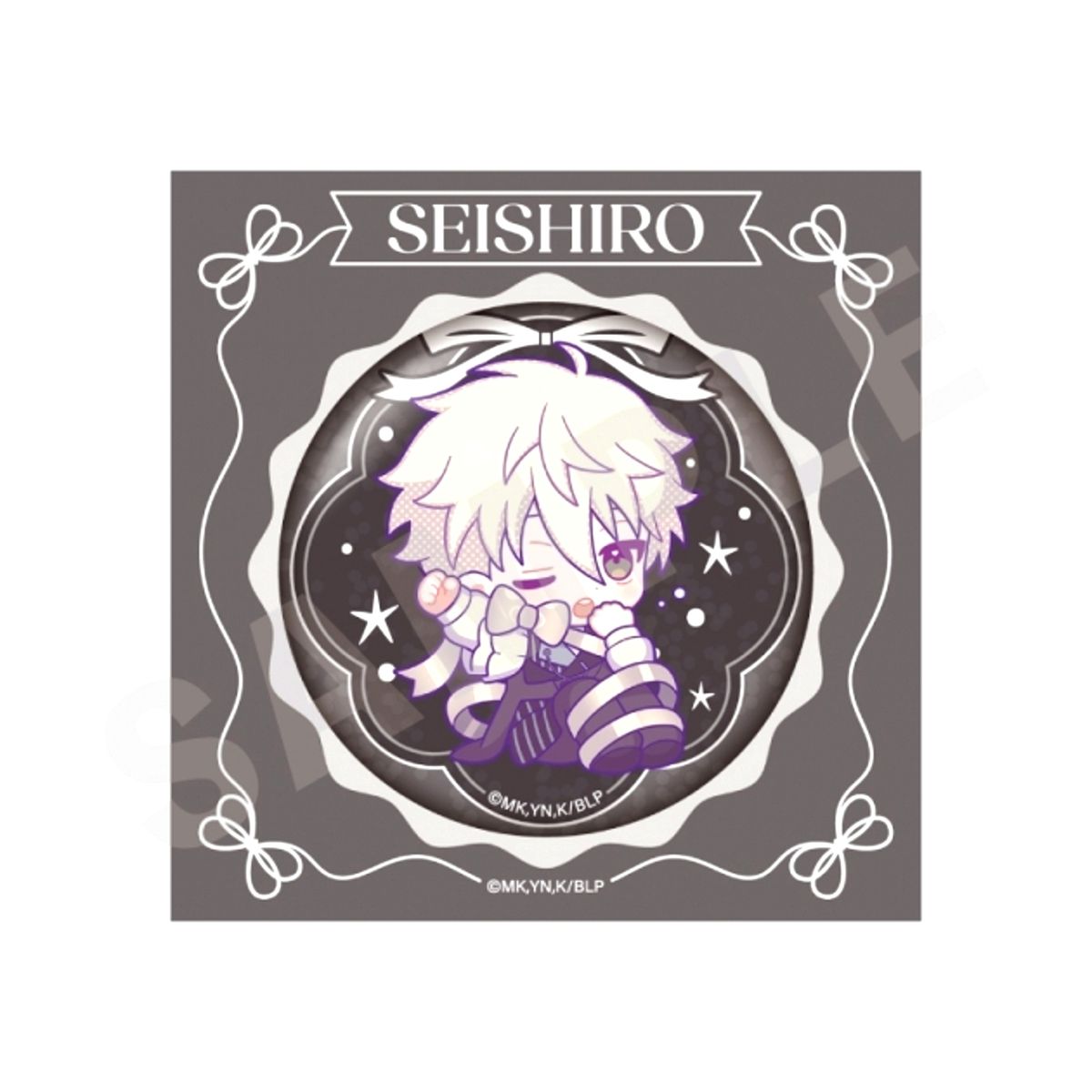 TV Anime Blue Lock Mini Character Ribbon Series Glitter Button (Seishiro Nagi) Goods - Badge [NEW]