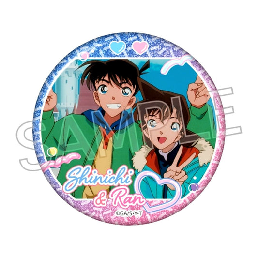 Detective Conan Glitter Button -couples!- Shinichi Kudo & Mori Ran Goods - Badge [NEW]