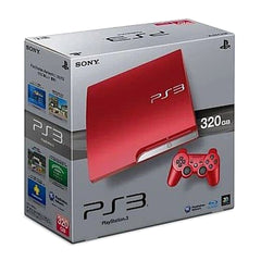 Sony PlayStation 3 Scarlet Red 320GB CECH-3000BSR Console with Box and Charger NTSC-J PlayStation 3 Series Console [USED]