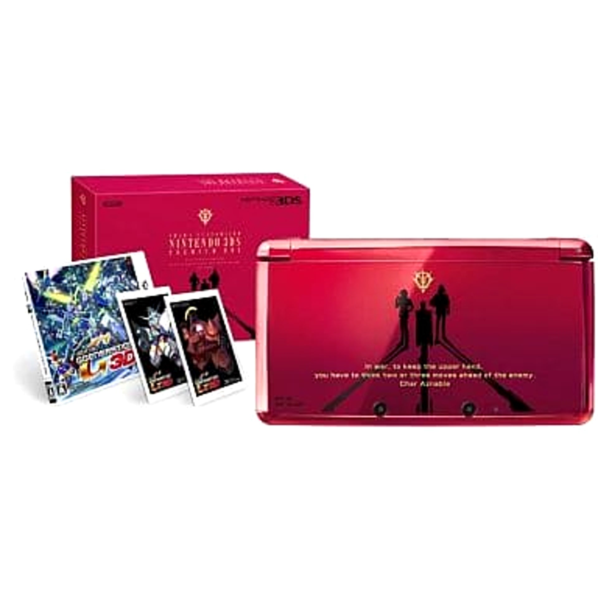 Nintendo 3DS SD Gundam G Generation 3D Char's Custom Premium Box CTR-S-RBJA Console with Box and Charger NTSC-J Nintendo 3DS Series Console [USED]