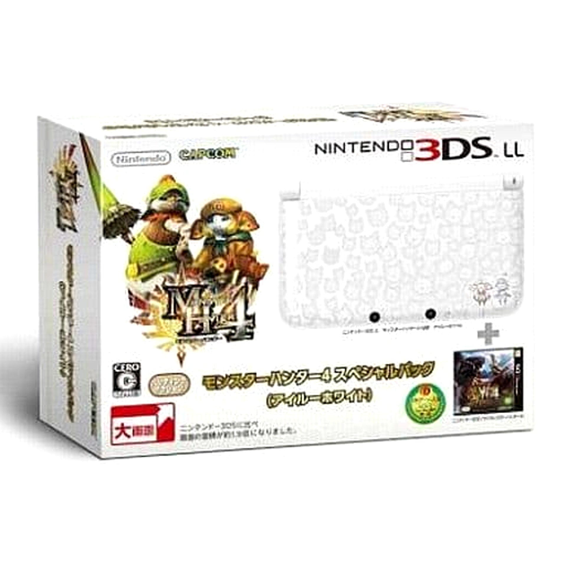 Nintendo 3DS LL Palico White Monster Hunter 4 Specifications SPR-S-WJCD Console with Box NTSC-J Nintendo 3DS Series Console [USED]